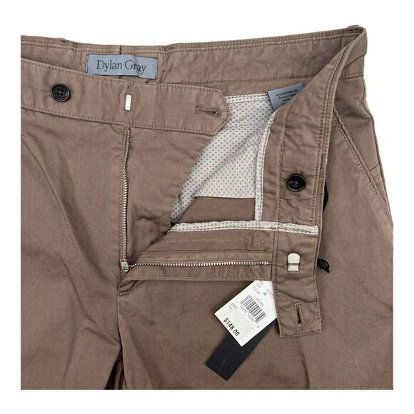 New Dylan Gray Men Pants US 30, 31, 34 Brown Regular Fit Cargo Slash Pockets - Picture 11 of 13